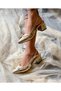 5 cm Heel Sandals with Own Gold Metal Buckle