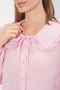 Women's Baby Collar Shirt Blouse 993 - Pink - 5