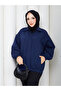 Rubber Detailed Front Patched Hijab Jacket Rc3137 - 7