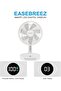 Personal Desktop Fan with 3 Speed Settings | Quiet USB Portable Cooling Fan, Adjustable Angle, Compact Mini Table Fan for Home, Office, Bedroom & Travel – White - 6