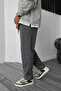Men's Smoked Relaxed Fit Wide Leg Elastic Waist Winter Sweatpants - 4