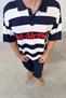 Polo Collar Belair 1960 Navy Blue Knitwear T-Shirt - 3