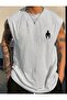 Migfer Printed Men's Regular Fit Crew Neck Sports Sleeveless T-Shirt