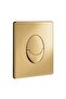 Chinese Matte Gold Round Concealed Siphon Press Button Flush Valve Face Plate - 2