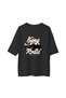 Men's Oversize Printed T-Shirt Vintage Car Themed King of the Road Written Relaxed Fit Casual Modern - 2