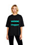 Warning Black Friday Shopping Lover Printed Women's Oversize T-Shirt