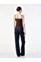 Cotton Ribbed Slim Fit Square Neck Rope Strap Tank Top Blouse - 4