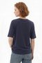 Unisex Indigo Navy Blue Oversize 70% Cotton T-Shirt - 7