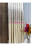 Platinum Cream Gold Detailed Panel Backdrop Curtain 1X3 Tight Pleat [Single Panel] Does Not Need Ironing, Suitable for Any Room - 3