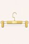 Latched Trouser Skirt Hanger 10 Pieces Gold Plated Wide Hook Sturdy and Durable - 3