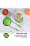 Two-piece adjustable freezer bag holder for green food storage - 2