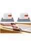 Two-piece window cleaning brush set, orange-red