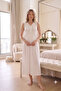 Alina Sabahlıklı Lace Detailed Zero-Sleeve Maternity and Postpartum Nightgown Set Suitable for Breastfeeding - 6