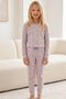 Lilac Patterned Cotton Lycra Knitted Pajama Set26241179 - 4
