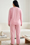 Pink Patterned Cotton Lycra Large Size Oversized Knitted Pajama Set26240887 - 3