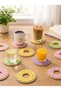 Donut Design Coasters Set of 4 |   Decorative Table Accessory – 9 Cm, 4 mm 3D Printed Decorative Coaster - 3