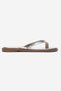 Women's Silver Minimalist Flip-Flops Summer Casual Lightweight Premium Flat Slippers - 2