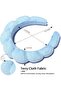 Blue Spa Headbands for Washing Face or Makeup, Sponge Bubble Skincare Headbands, Puffy Terry Cloth H - 4