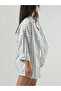 Striped White Women's Shirt Coc3314 - 3