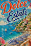 Vintage La Dolce Estate Mediterranean Coast Poster Patterned 70X150 Beach Towel - Cotton Bath Towel - 3