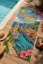Vintage Verano Del Sol Summer Poster Patterned 70X150 Beach Towel - Digital Printed Bath Towel - 4