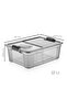 9988 12 Liter Multi-Purpose Transparent Storage Box Organizer with Leak-Proof Lid - 5