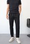 Men's Adjustable Waist Pocket Detailed Straight-Leg Trousers Black - 26m 5039 - 2