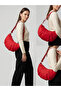 Women's Red Color Quilted Fabric Crossbody Shoulder Bag - 6