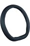 Microfiber Leather Car Medium Steering Wheel Cover (14.5''-15'',Black Dark Blue) - 4