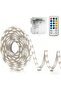 Battery Powered Led Strip Lights with Remote Warm White, 8 Modes, Dimmable, Timer, Self-Adh