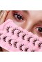 رموش نصفية بمظهر من اليس، رموش ناعمة حريرية بتأثير عين القطة ثلاثية الأبعاد، رموش قصيرة، عبوة