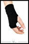 Black Plain Fingerless Gloves Unisex Knitwear Basic Minimal Daily Winter Hand Warmer - 2