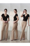Women's Black V-Neck Ribbed Short Sleeve Knitwear Blouse Casual Stylish Basic Top - 4