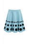 Blue Polka Dot Mini Skirt