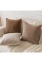 A set of three decorative chenille sofa cushion covers, soft and comfortable, suitable for living rooms and bedrooms, white + blue + gray, 50*50 cm. - 5