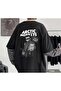 Arctic Monkeys'R U Mine?' Back Printed Fake Sleeves Unisex Black T-Shirt