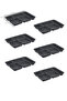 1294 6 Pieces 5-Compartment Bpa Free Luxury Plastic Picnic Food Serving Plate-Table D'Hôte Serving Plate Anthracite-21*31*3,5 cm - 5