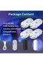 ®   4 قطع من أضواء LED اللاسلكية لداخل السيارة، أضواء داخلية للسيارة بـ 7 ألوان، قابلة لإعادة الشحن عبر USB - 6