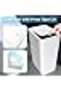 Slim Plastic Trash Can with Push Top Lid - 12 Liter Rectangular Compost Bin for Kitchen Countertop, - 2