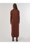 Half Turtleneck Knitwear Dress Brown - 5
