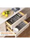 Silverware Drawer Organizer,Expandable Utensil Tray for Kitchen,Adjustable Utensil Organizer,C - 6