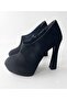 Platform Heeled Suede Shoes - 4