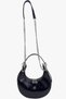67-7143 Women's Wrinkled Patent Leather Black Crossbody Bag - 5