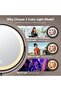 10x Large Lighted Makeup Mirror, Rechargeable 8" Height Adjustable Vanity Mirror, 1x/10x M - 3