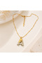 Double Color a Letter Steel Necklace