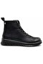Pepuza Genuine Leather Non-Slip Flat Sole Orthopedic Women's Boots Black - 3