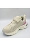 Kp-4061F Beige Color Velcro Girls' Sneaker Sports Shoes - 3