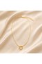 Minimalist Necklace with Heart Detail – Gold Color Elegant Women's Necklace