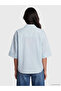 Lcw Vision Blue Belted Striped Women's Shirt - 4