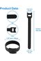 ® 50PC Reusable cable organisers, Adjustable velcro tapes with self adhesive, Wire/Cord cable - 2